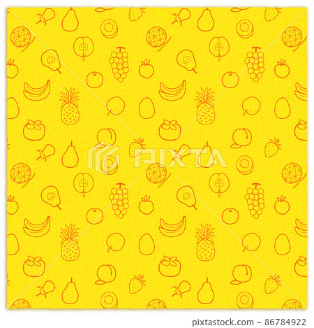 Fruit line drawing pattern pattern yellow yellow Fruit line drawing pattern pattern yellow yellow 86784922