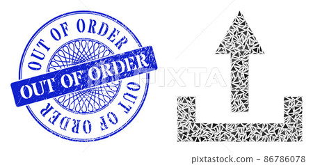 Textured Out of Order Seal and Triangle Upload Mosaic Textured Out of Order Seal and Triangle Upload Mosaic 86786078