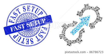 Textured Fast Setup Stamp Seal and Triangle Gear Integration Mosaic 86786723