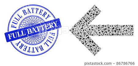 Rubber Full Battery Stamp and Triangle Arrow Left Mosaic Rubber Full Battery Stamp and Triangle Arrow Left Mosaic 86786766