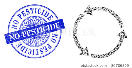 Textured No Pesticide Seal and Triangle Recycle Mosaic Textured No Pesticide Seal and Triangle Recycle Mosaic 86786809