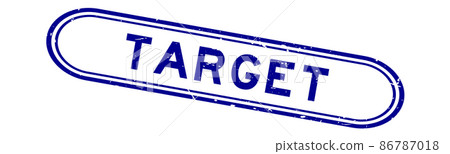 Grunge blue target word rubber seal stamp on white background Grunge blue target word rubber seal stamp on white background 86787018