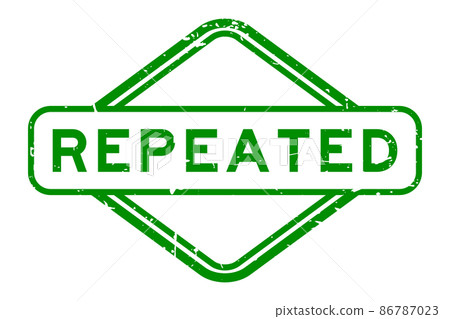 Grunge green repeated word rubbber seal stamp on white background 86787023
