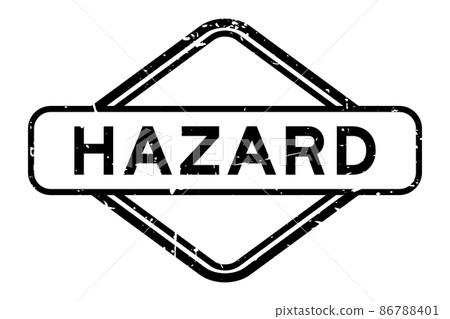 Grunge black hazard word rubber seal stamp on white background Grunge black hazard word rubber seal stamp on white background 86788401