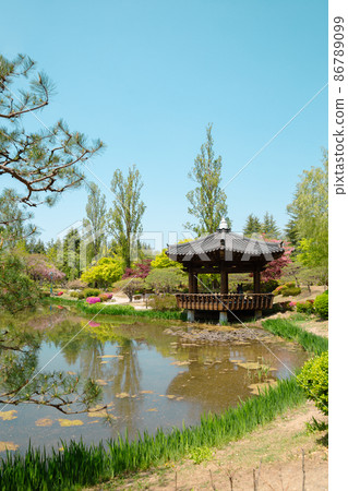 Bomun Tourist Complex, traditional pavilion and spring garden in Gyeongju, Korea Bomun Tourist Complex, traditional pavilion and spring garden in Gyeongju, Korea 86789099