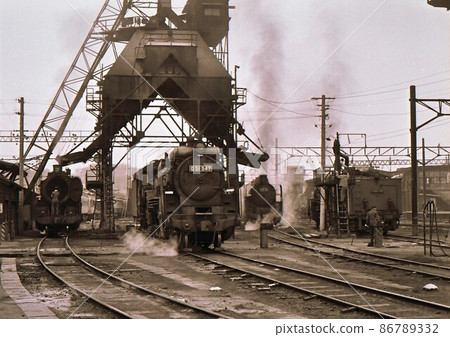 1968 Steam locomotives D51 and c60 Kumamoto locomotive Kyushu Kagoshima main line 86789332
