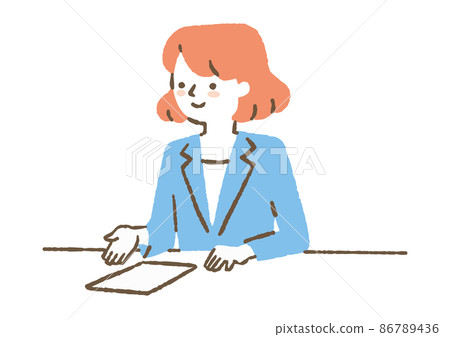 Businesswoman explaining _color 86789436
