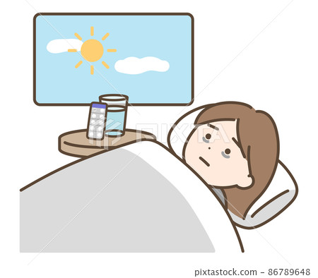 醒來女性睡眠不足 86789648