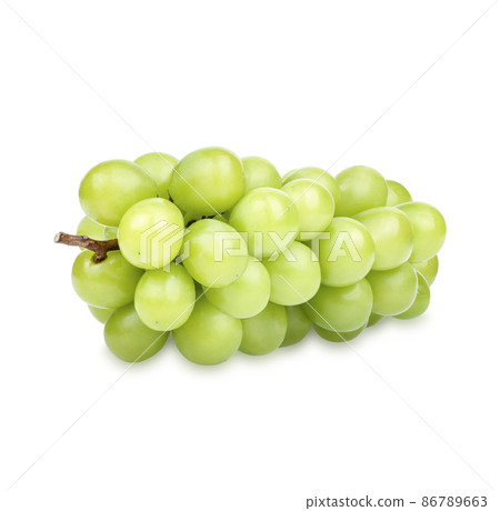 Fresh green grape isolated on white background Fresh green grape isolated on white background 86789663