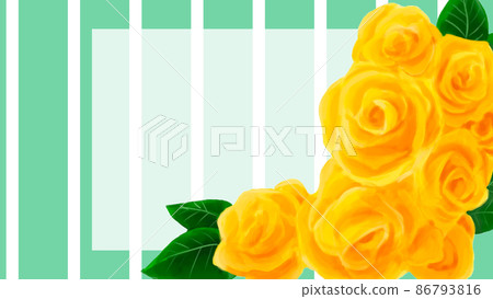 Father's Day hand-drawn illustration of yellow roses 86793816