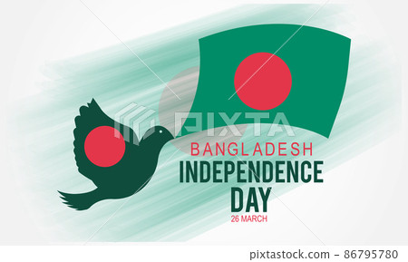 Bangladesh Independence Day. Independence day vector template for banner, card, poster, background. 86795780