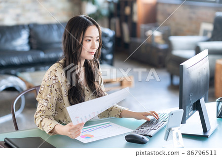 生活遠程辦公遠程工作個人電腦生活方式 86796511