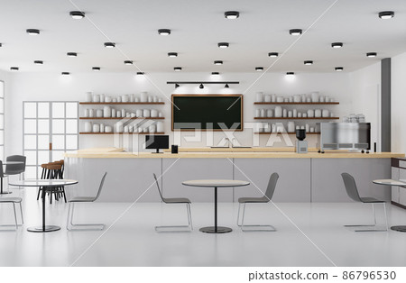 cafe interior or coffee shop inside with counter bar cafe interior or coffee shop inside with counter bar 86796530