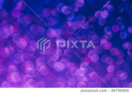 Defocused glow overlay. Bokeh light. Blur circles texture. Neon blue purple color gradient radiance on dark ultraviolet abstract background. Defocused glow overlay. Bokeh light. Blur circles texture. Neon blue purple color gradient radiance on dark ultraviolet abstract background. 86796900