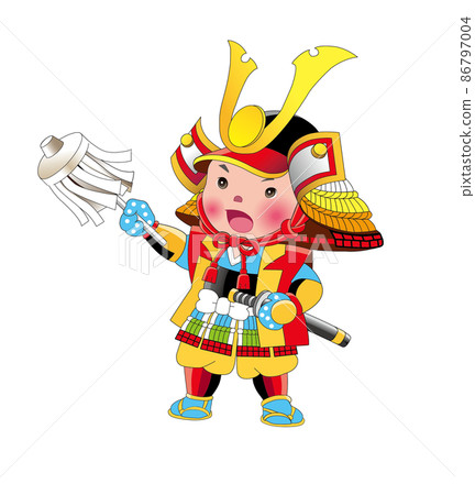 一個穿盔甲的男孩的插圖 86797004
