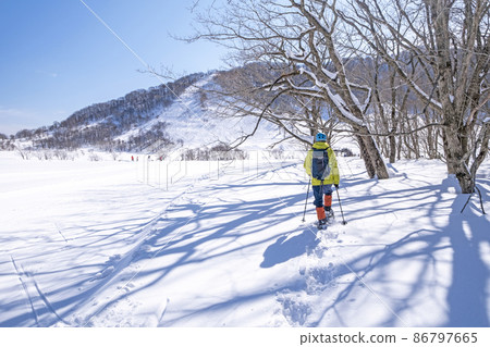 雪道徒步加賀大山的形象 86797665