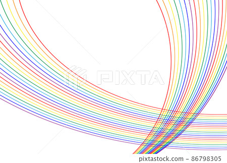 Curved rainbow color 86798305