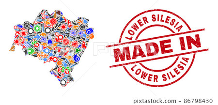 Engineering Collage Lower Silesia Province Map and Made in Scratched Seal Engineering Collage Lower Silesia Province Map and Made in Scratched Seal 86798430