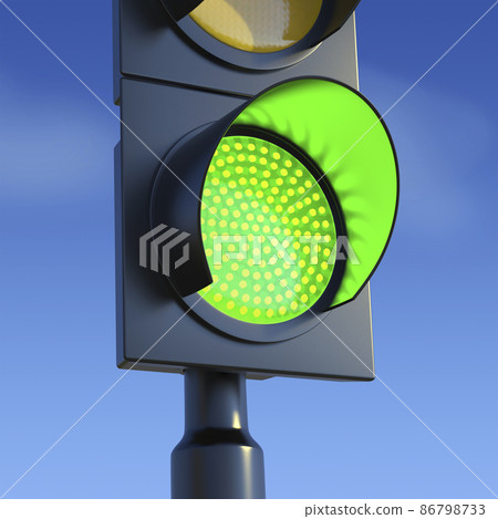 Green traffic light 86798733