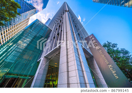 Tokyo cityscape of Japan View of Keidanren Kaikan with C2b entrance of Otemachi station near the SDF Tokyo large-scale inoculation venue Tokyo cityscape of Japan View of Keidanren Kaikan with C2b entrance of Otemachi station near the SDF Tokyo large-scale inoculation venue 86799145
