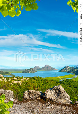 Skadar lake in the evening 86799278