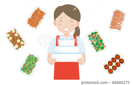 Pre-made dishes by the cooking agency staff 86800275