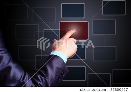 The businessman, a gesture, a finger. 86800437