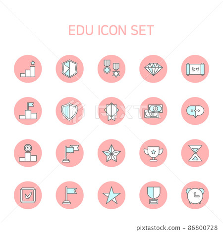 Line icons related to trophies, wins and rankings Line icons related to trophies, wins and rankings 86800728