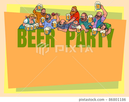 beer party, oktoberfest joyful men gathered at the beer festival beer party, oktoberfest joyful men gathered at the beer festival 86801186