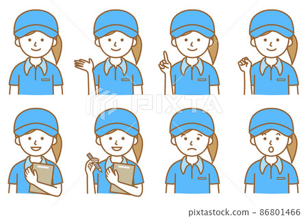 人物襯衫 Polo 衫衣領帽子 AI 材料插圖矢量 86801466