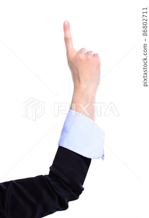 Woman hand isolated on white background 86802711
