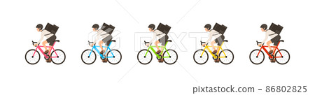 Deliveryman doing food delivery Deliveryman doing food delivery 86802825