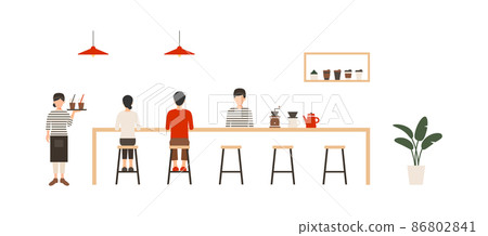 咖啡館店內圖標集 咖啡館店內圖標集 86802841