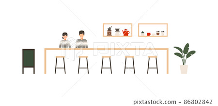 Cafe in-store icon set Cafe in-store icon set 86802842