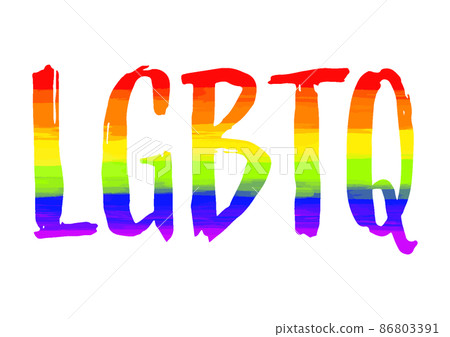 LGBTQ 標誌圖標標記彩虹插圖 86803391