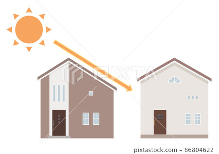 Illustration of a house under the main house_illustration_brown Illustration of a house under the main house_illustration_brown 86804622