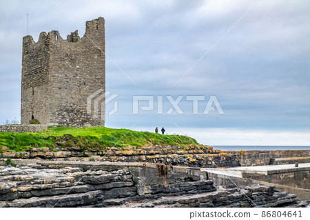 Roslee castle at Easky pier in County Sligo - Republic of Ireland. Roslee castle at Easky pier in County Sligo - Republic of Ireland. 86804641