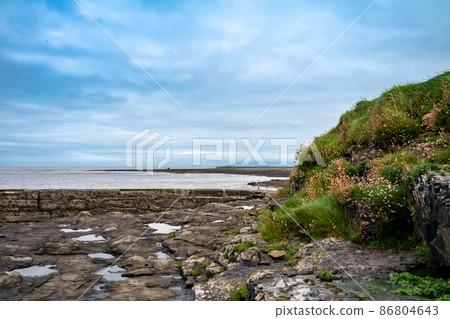 Rossle castle at Easky pier in County Sligo - Republic of Ireland. Rossle castle at Easky pier in County Sligo - Republic of Ireland. 86804643