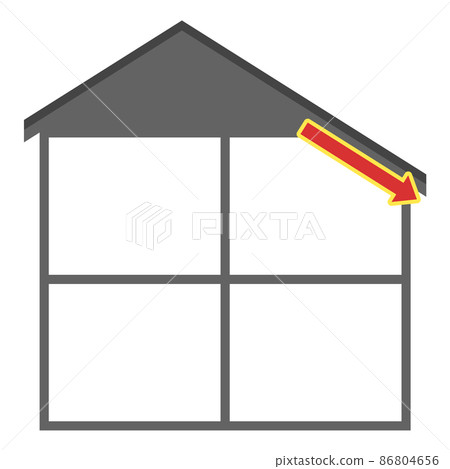 Illustration of a house down the purlin_cross section_black 86804656