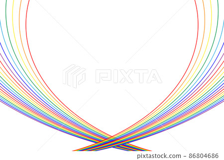 Curved rainbow color 86804686