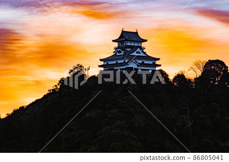 Old castle in the morning glow Old castle in the morning glow 86805041