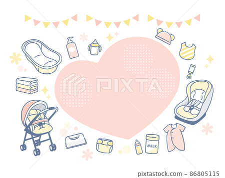 分娩準備圖像的插圖素材 86805115