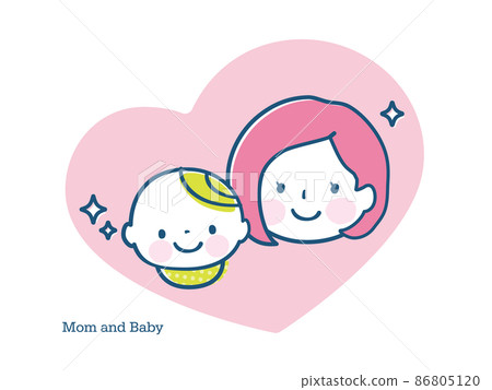 簡單的家庭臉圖標插圖素材 86805120