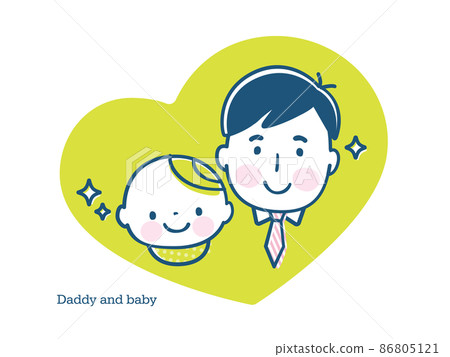 簡單的家庭臉圖標插圖素材 86805121