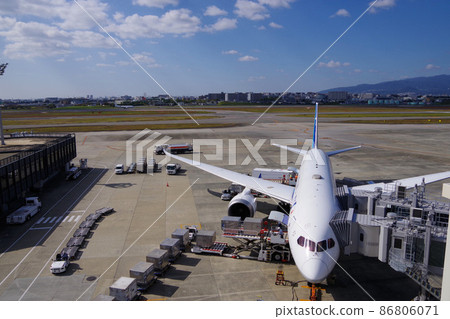 機場飛機，地勤工作者，機場風景 86806071