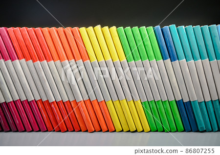 Colorful sealed notebook in stationery shop 86807255