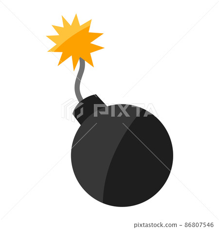 Illustration of bomb. Image for game or adventure. Illustration of bomb. Image for game or adventure. 86807546