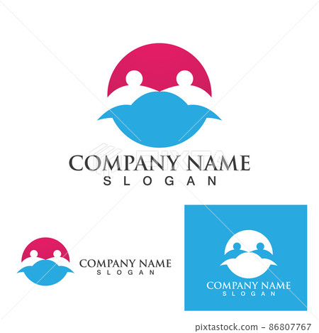 Health people leaf logo green vector image - Stock Illustration ...