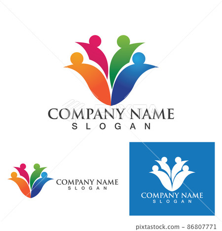 Health people leaf logo green vector image - Stock Illustration ...