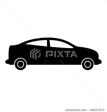 Car sedan icon black color vector illustration image flat style 86807919